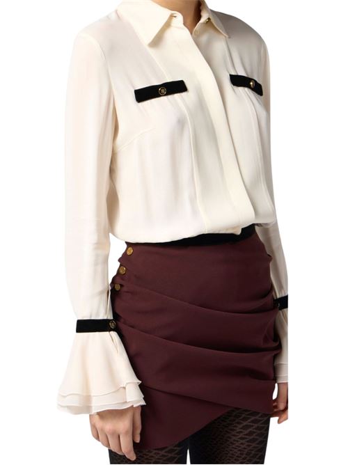 Camicia panna in viscosa Elisabetta Franchi | CA13157E2EF1
